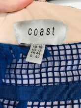 Load image into Gallery viewer, Coast Women's Floral Lace A-Line Skirt | UK16 | Blue