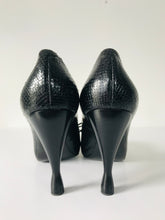 Load image into Gallery viewer, Emporio Armani Women’s Leather Tassel Court Heels | 40 UK7 | Black