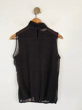 Load image into Gallery viewer, Elíta Women's Pleated Sheer Blouse | UK14 | Brown