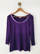 Load image into Gallery viewer, LK Bennett Women's Sequin Neck Long Sleeve T-Shirt | L UK14 | Purple