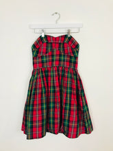 Load image into Gallery viewer, Jack Wills Womens Tartan Strapless Skater Dress | UK8 | Red