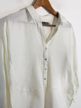 Load image into Gallery viewer, Mint Velvet Women's Cotton Ribbed Blouse | UK10 | White