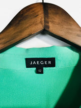 Load image into Gallery viewer, Jaeger Women's Silk Button-Up Shirt | UK12 | Green