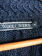 Load image into Gallery viewer, Woolovers Women's Long Wool Cardigan | M UK10-12 | Blue