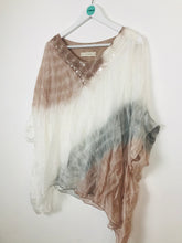 Load image into Gallery viewer, Ivy and Lace Womens Oversized T-shirt Blouse | UK10 | Brown White Blue