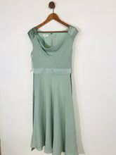 Load image into Gallery viewer, Monsoon Women's Silk Cowl Neck A-Line Dress | UK10 | Blue