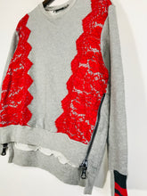 Load image into Gallery viewer, Preen by Thornton Bregazzi Women's Lace Zip Jumper | S UK8 | Grey