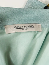 Load image into Gallery viewer, Great Plains Women's High Waist Pleated A-Line Skirt | UK10 | Blue