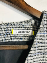 Load image into Gallery viewer, Iceberg Women's Wool Check Gingham Shift Dress | IT44 UK12 | Grey