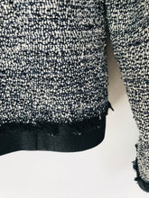 Load image into Gallery viewer, Comptoir Des Cotonniers Women’s Collarless Tweed Blazer | UK8 EU36 | Blue