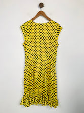 Load image into Gallery viewer, Lindy Bop Women's Polka Dot Ruched Sheath Dress | UK12 | Yellow