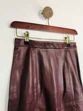 Load image into Gallery viewer, Mango Women's Leather High Waist Pencil Skirt | EU34 UK6 | Red