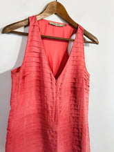 Load image into Gallery viewer, Reiss Women's Silk Tiered Sleeveless Blouse | UK8 | Pink