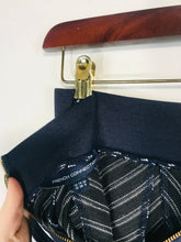 Load image into Gallery viewer, French Connection Women's Striped A-Line Skirt | UK10 | Blue