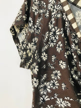 Load image into Gallery viewer, Marc Cain Women's Floral V Neck Blouse | UK16 | Brown