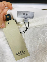 Load image into Gallery viewer, Coast Women's Jacquard Tapered Smart Trousers NWT | UK12 | White