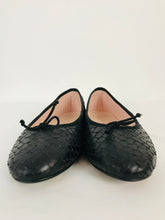 Load image into Gallery viewer, Bailarina By Ska Women’s Leather Flat Ballerina Shoes | 40 UK7 | Black