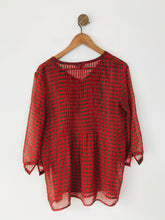 Load image into Gallery viewer, Tommy Hilfiger Women’s Pin Tuck Blouse | M UK10-12 | Red