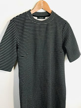 Load image into Gallery viewer, Vila Women's Striped Metallic Shift Dress | M UK10-12 | Black