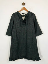 Load image into Gallery viewer, A.P.C. Women's Wool Ruffle Shift Dress | EU36 UK8 | Grey