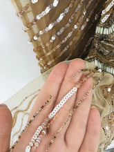 Load image into Gallery viewer, Jigsaw Women's Silk Sequin Embroidered Mini Dress | M UK10 | Brown