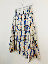 Load image into Gallery viewer, L.K.Bennett Women’s Silk Pleated Midi Skirt | UK10 | White Multi