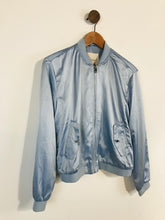 Load image into Gallery viewer, Pull & Bear Women's Satin Bomber Jacket | M UK10-12 | Blue