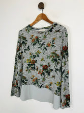 Load image into Gallery viewer, Oasis Women's Floral Jumper | M UK10-12 | Grey