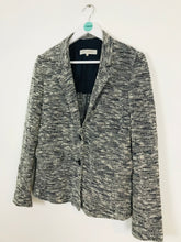Load image into Gallery viewer, Gerard Darel Women’s Woven Tweed Blazer | 42 UK 14 | Blue