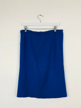 Load image into Gallery viewer, Jean Muir Womens Wool Knee-Length Pencil Skirt | M | Blue