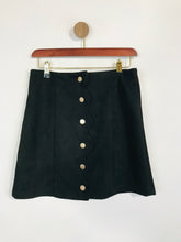 Load image into Gallery viewer, Moon Mood Women's Suede High Waist Mini Skirt | M UK10-12 | Black
