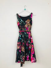Load image into Gallery viewer, Phase Eight Floral A-Line Dress | UK8 | Black