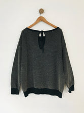 Load image into Gallery viewer, And/Or John Lewis Women's Metallic Jumper | M | Black