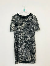 Load image into Gallery viewer, Whistles Women’s Printed Oversized T-Shirt Shift Dress | UK10 | Black