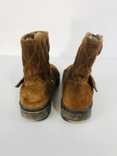 Load image into Gallery viewer, Fat Face Women's Suede Fleece Lined Boots | EU39 UK6 | Brown