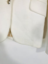 Load image into Gallery viewer, Zara Women's Knit Blazer Jacket | XS UK6-8 | White