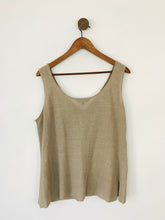 Load image into Gallery viewer, East Women’s Linen Blend Tank Top | UK16 | Brown