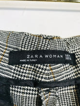 Load image into Gallery viewer, Zara Women's Check Chinos Trousers | EU38 UK10 | Grey