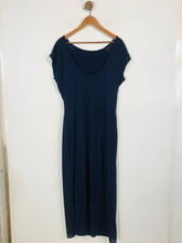 Load image into Gallery viewer, Biba Women's Sheer Open Back Sheath Dress | UK18 | Blue