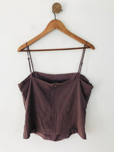 Load image into Gallery viewer, Monsoon Women's Silk Ruched Sleeveless Camisole Top | UK16 | Brown