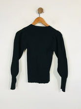 Load image into Gallery viewer, Mango Women's Balloon Sleeve Ribbed Jumper | M UK10-12 | Black