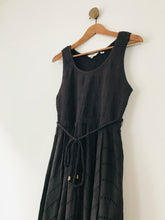 Load image into Gallery viewer, Fat Face Women’s Crochet A-Line Midi Dress | UK12 | Black