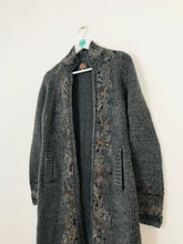 Load image into Gallery viewer, Jigsaw Women’s Longline Midi Beaded Wool Blend Cardigan | M UK10 | Grey
