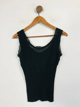 Load image into Gallery viewer, Pringle of Scotland Women's Knit Lace Tank Top | S UK8 | Black