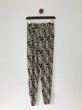 Load image into Gallery viewer, Dodo Women’s Floral Elasticated Waist Leggings | M/L UK12-14 | Blue