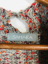 Load image into Gallery viewer, Sahara Women's Polka Dot Mohair Cardigan | UK14 | Grey