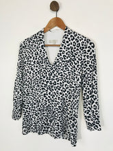 Load image into Gallery viewer, Hobbs Women's Leopard Print Jersey T-Shirt  | M UK10-12 | Black