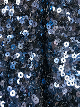 Load image into Gallery viewer, French Connection Women's Glittery Sequin A-Line Dress | UK16 | Blue