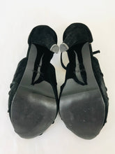 Load image into Gallery viewer, Zara Women’s Open Toe Ruched D-Orsay Heels | 36 UK3 | Black