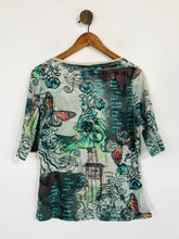 Load image into Gallery viewer, Oui Moments Women's Boho Sequin T-Shirt | UK14 | Multicoloured